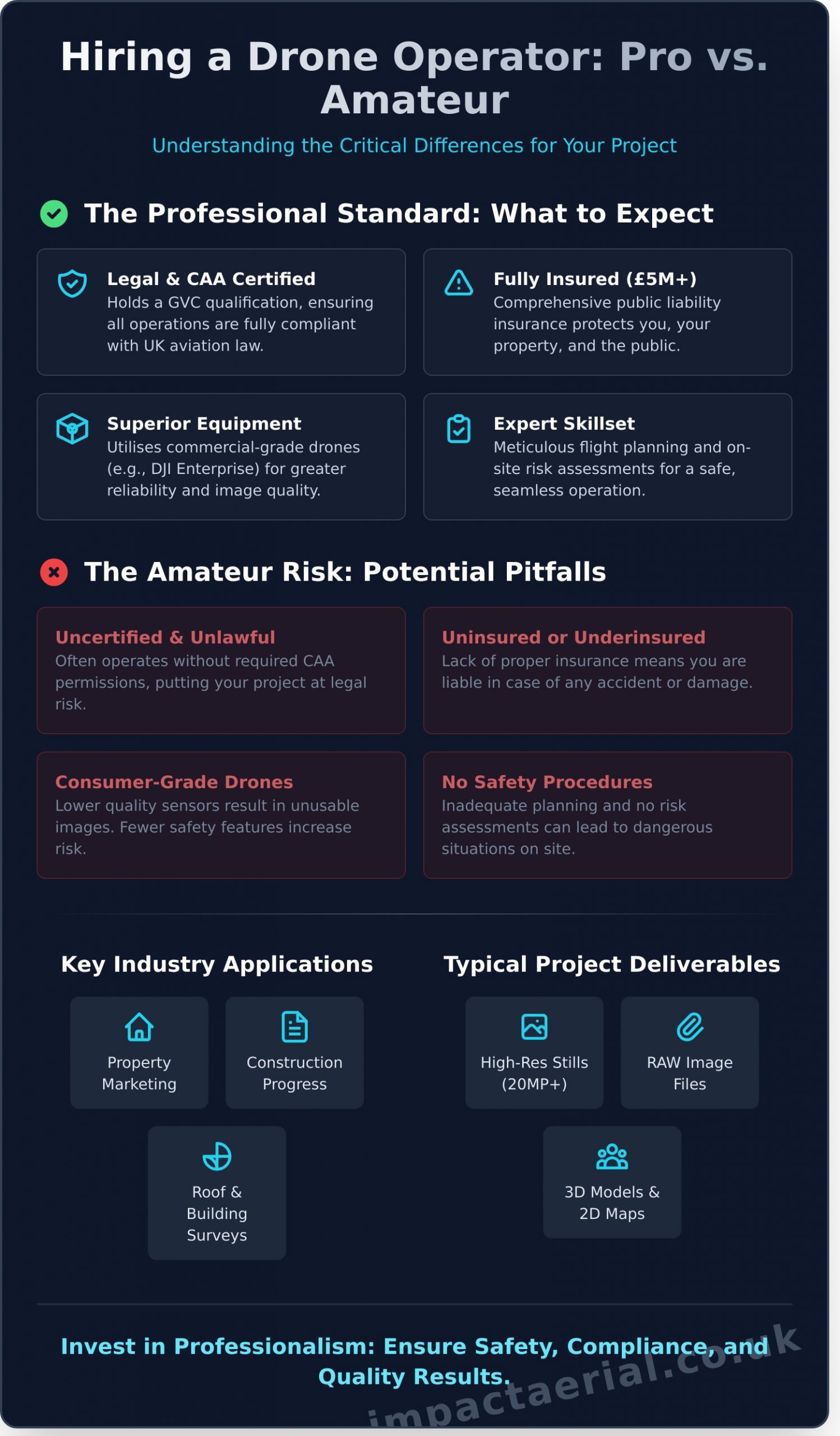 Drone Photography Services: What to Expect from a Professional Provider - Infographic