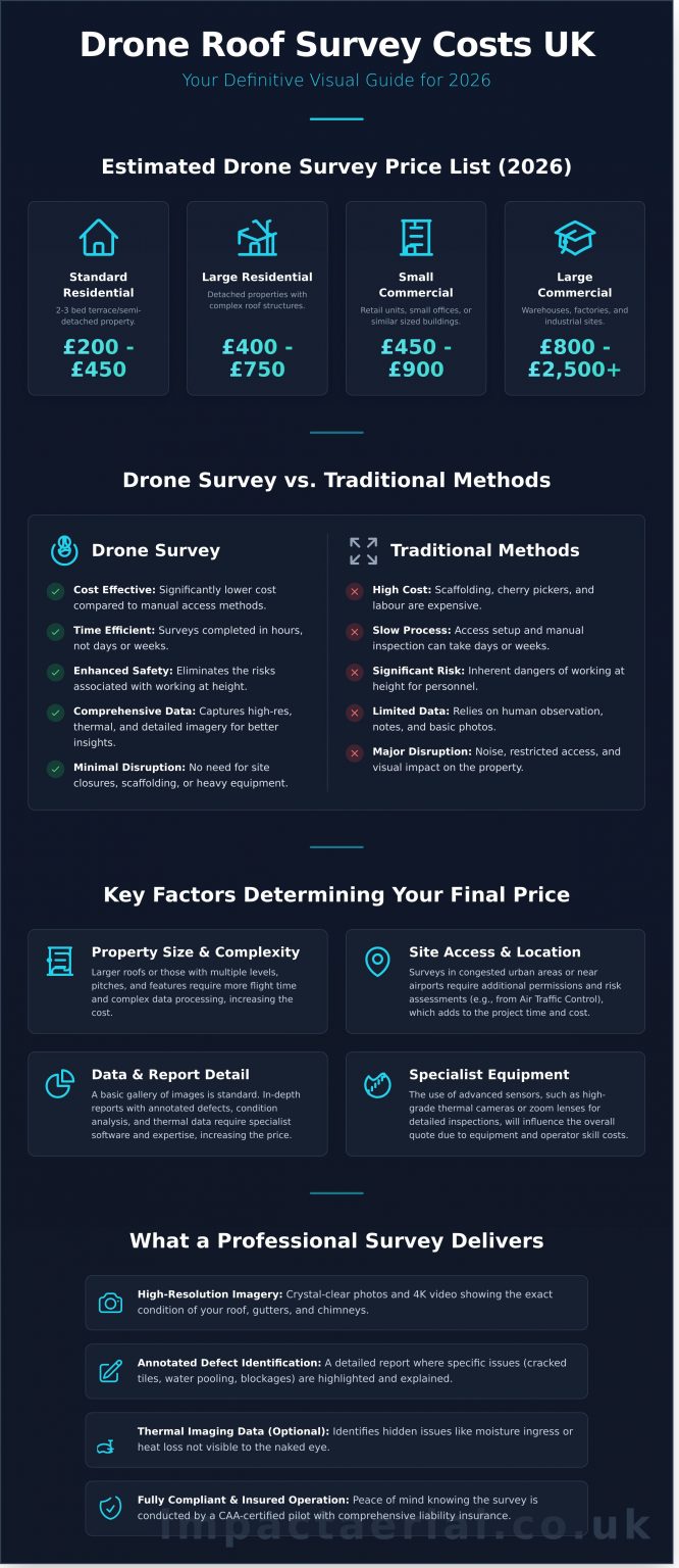 Drone Roof Survey Cost UK: A Complete 2026 Pricing Guide - Impact Aerial