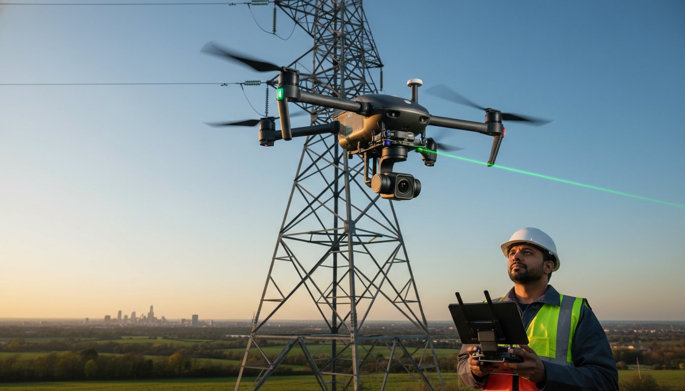 Aerial Inspection of Power Lines: The Professional Guide to Drone Utility Surveys