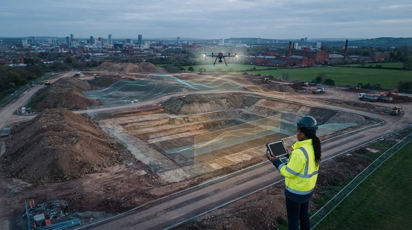 UK Drone Earthworks Volume Calculation Service
